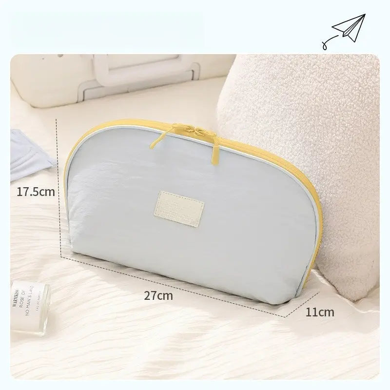 3-In-1 Waterproof Travel Underwear Organizer Bag - Large Capacity, Portable Bra & Lingerie Packing Cube for Travel Must Haves, Carry on Luggage & Drawer Organization, 17.5×27×11Cm, Business Travel