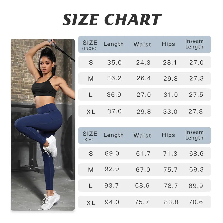 ICTIVE High Rise Leggings for Women, Tight-Fit Athleisure Wear with Pockets for Womens Fitness & Yoga Workouts, Gymwear Activewear, Gym Yoga Clothing