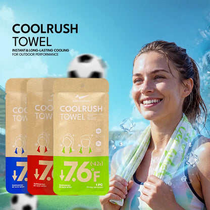 【Match Day Essential】Coolrush Towel –Instant Cold Neck Wrap for Soccer & Sports Fans, Long Lasting Cooling for Hot Match Days, Yoga, Sport ,Running ,Gym ,Workout ,Camping ,Fitness ,Workout & More Activities