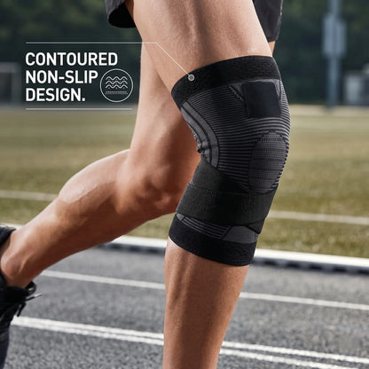 Knee Brace with Adjustable Strap (2 Pack) - Compression Knee Sleeve for Men and Women, Joint Support for Arthritis, ACL & Knee Pain Relief