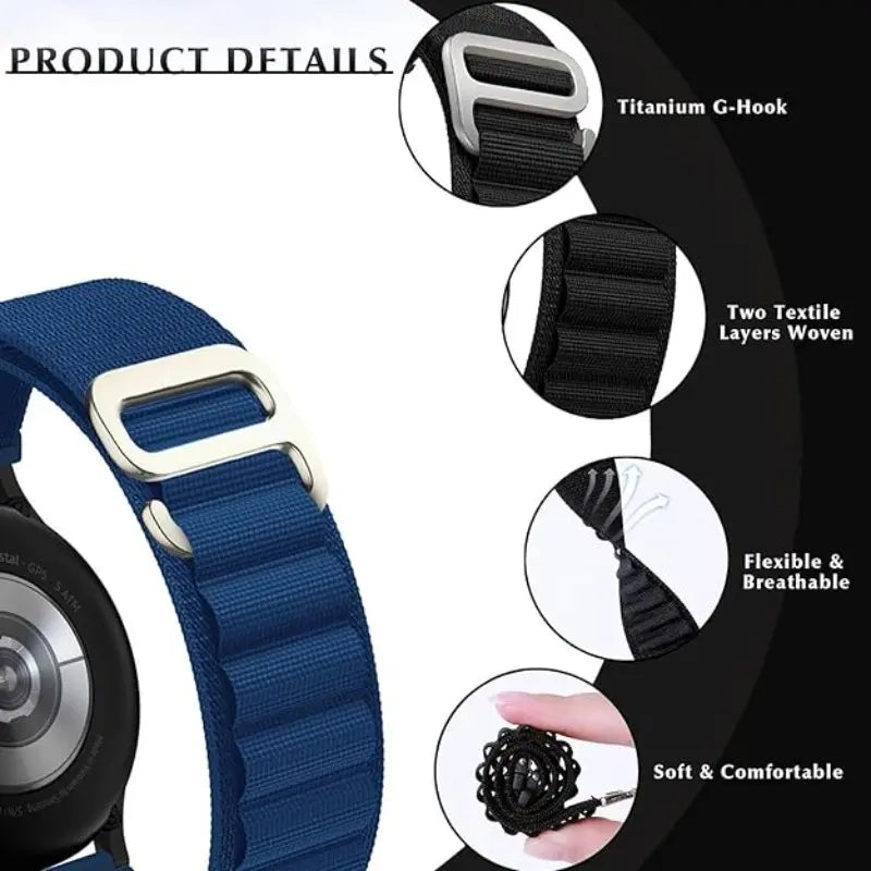 12 +6Pack Nylon Sport Loop Straps with Protective Case Alpine Loop Band Compatible with Apple Watch Band Ultra 49Mm Ultra 2 Wearable Smart Watch Accessory Smartwatch Replacement Straps