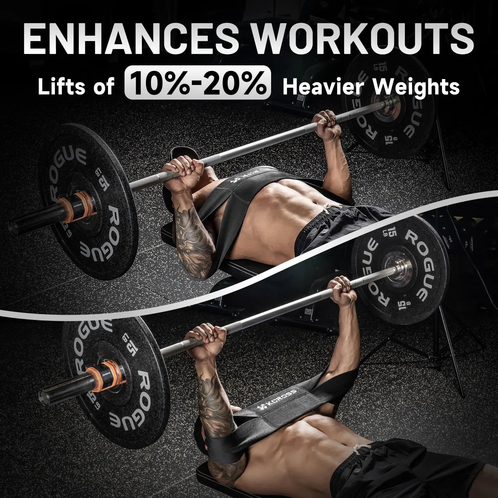 KCROSS Bench Press Band for Men and Women, Weight Lifting Bench Press Band, Push up Exercise Bench