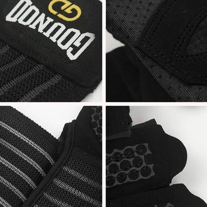 Breathable Mesh Training Gloves, Half-Finger Design with Anti-Slip Grip, Secure Wrap Wristband & Shock-Absorbing Palm Padding, Adjustable, Bodybuilding Sports Gloves, Durable, Home Fitness Training