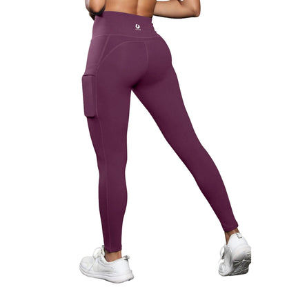 ICTIVE High Rise Leggings for Women, Tight-Fit Athleisure Wear with Pockets for Womens Fitness & Yoga Workouts, Gymwear Activewear, Gym Yoga Clothing