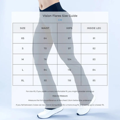 <WITH LOGO> DFYNE Vision Flares Regular Length - Women Flare Leggings Yoga Workout Gym Fitness Activewear Daily Wear