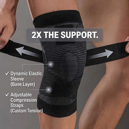 Knee Brace with Adjustable Strap (2 Pack) - Compression Knee Sleeve for Men and Women, Joint Support for Arthritis, ACL & Knee Pain Relief