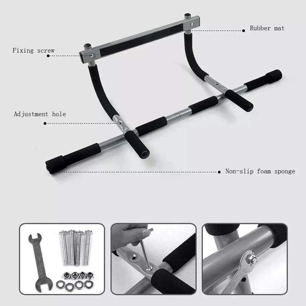 SPORTIC Upgraded Doorway Pull-Up Bar - 330 Lbs Max Capacity, Portable Upper Body Strength Training Fitness Bar
