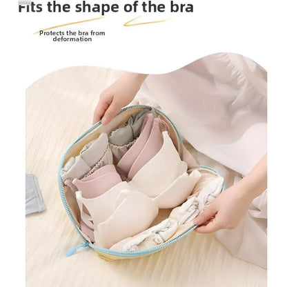 3-In-1 Waterproof Travel Underwear Organizer Bag - Large Capacity, Portable Bra & Lingerie Packing Cube for Travel Must Haves, Carry on Luggage & Drawer Organization, 17.5×27×11Cm, Business Travel