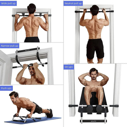 SPORTIC Upgraded Doorway Pull-Up Bar - 330 Lbs Max Capacity, Portable Upper Body Strength Training Fitness Bar