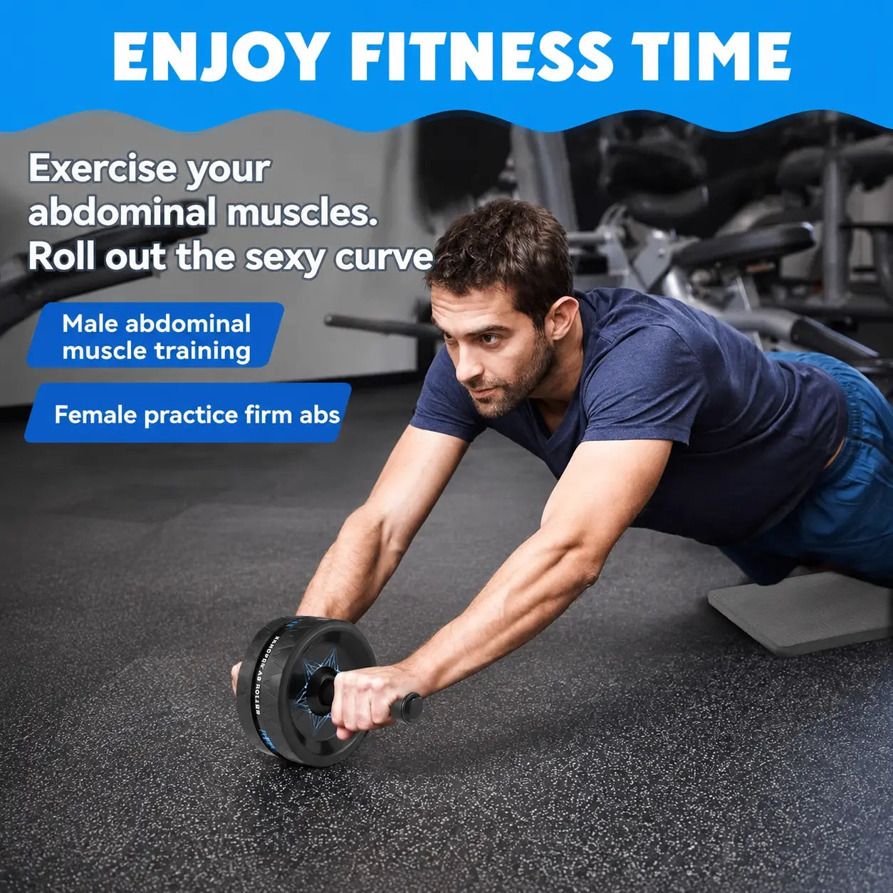 Abs Exerciser Double Wheel Roller, Quiet Dual-Wheel Core Trainer for Waist & Abdominal Strength, Compact Home Fitness Equipment for Core Workouts,Summervibes,Father'S Day Gift