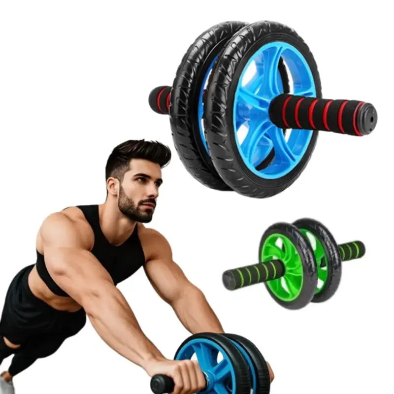 Abs Exerciser Double Wheel Roller, Quiet Dual-Wheel Core Trainer for Waist & Abdominal Strength, Compact Home Fitness Equipment for Core Workouts,Summervibes,Father'S Day Gift