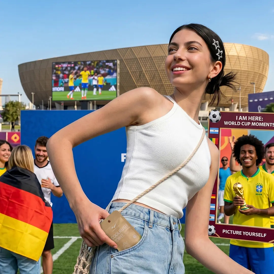 【Match Day Essential】Coolrush Towel –Instant Cold Neck Wrap for Soccer & Sports Fans, Long Lasting Cooling for Hot Match Days, Yoga, Sport ,Running ,Gym ,Workout ,Camping ,Fitness ,Workout & More Activities