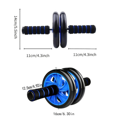 Abs Exerciser Double Wheel Roller, Quiet Dual-Wheel Core Trainer for Waist & Abdominal Strength, Compact Home Fitness Equipment for Core Workouts,Summervibes,Father'S Day Gift