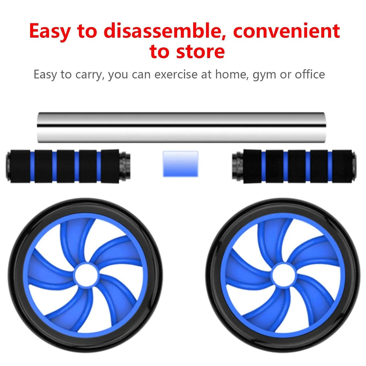 Abs Exerciser Double Wheel Roller, Quiet Dual-Wheel Core Trainer for Waist & Abdominal Strength, Compact Home Fitness Equipment for Core Workouts,Summervibes,Father'S Day Gift
