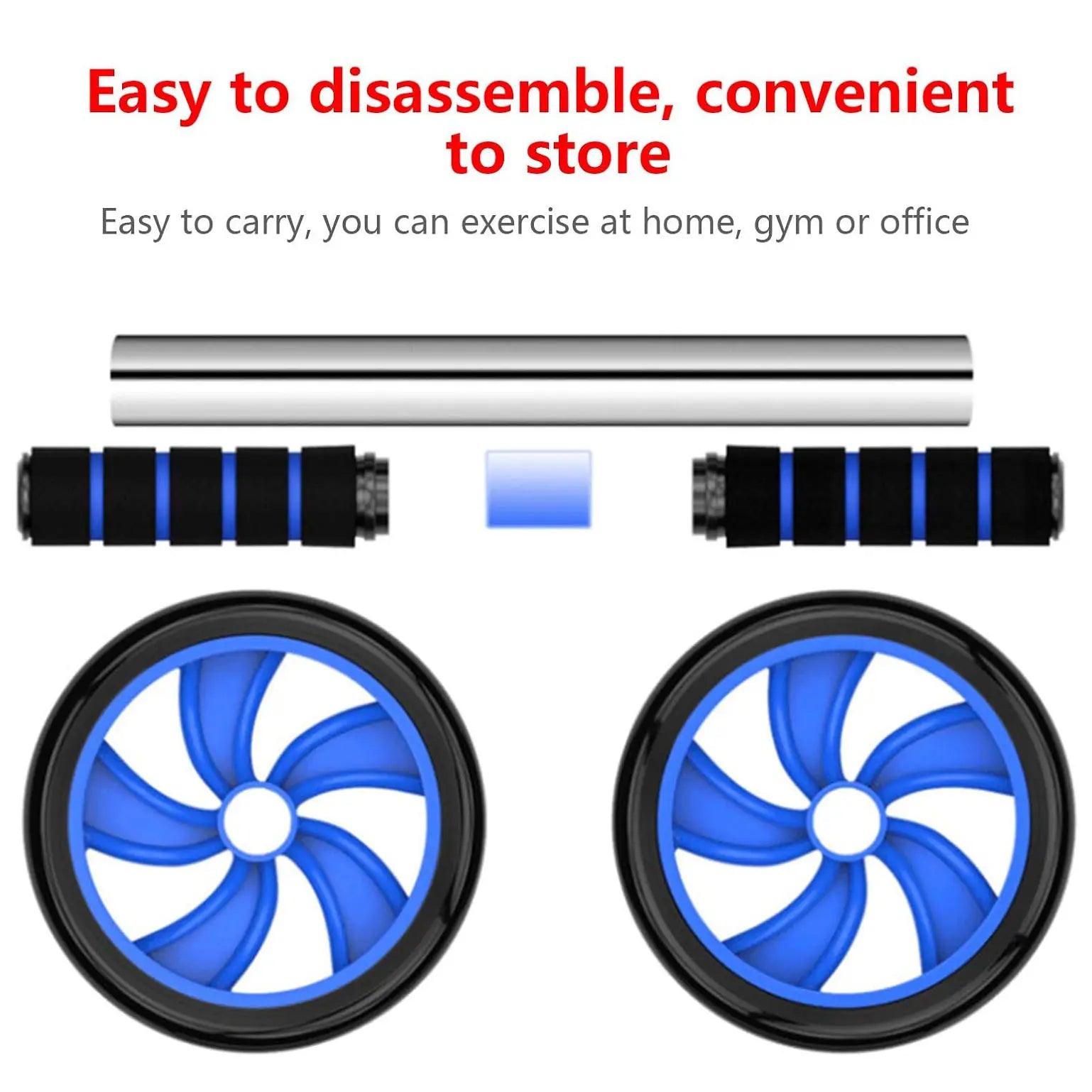 Abs Exerciser Double Wheel Roller, Quiet Dual-Wheel Core Trainer for Waist & Abdominal Strength, Compact Home Fitness Equipment for Core Workouts,Summervibes,Father'S Day Gift