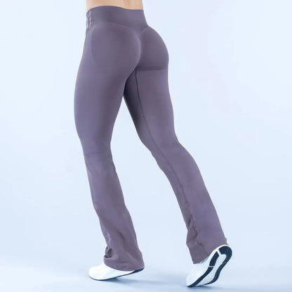 <WITH LOGO> DFYNE Vision Flares Regular Length - Women Flare Leggings Yoga Workout Gym Fitness Activewear Daily Wear