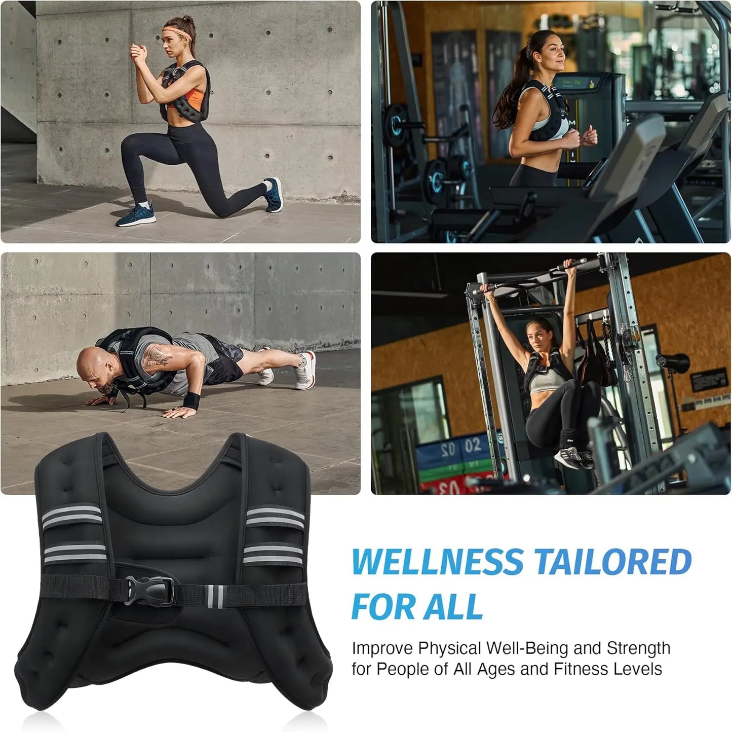 【Summersale】Zelus Weighted Vests,6/8/12/16/20/25/30Lb Rucking Vest with Detachable Phone Pouch&Reflective Stripes&Adjustable Straps|Exercise Equipment & Workout Enhancer for Motivational Walking,Strength Training,Running #Tiktokshopdealsforyoudays
